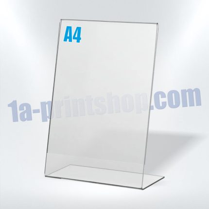 A4 stalak, L oblik, PVC 1mm, boja: prozirno