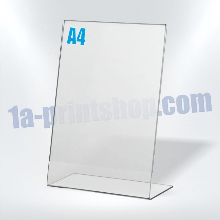A4 stalak, L oblik, PVC 1mm, boja: prozirno